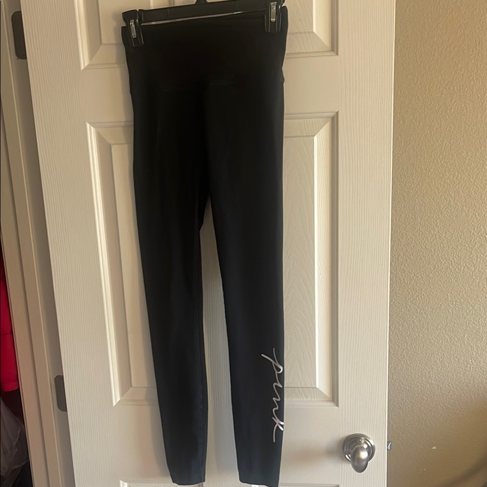PINK Victoria's Secret Black Leggings Sleek Comfort